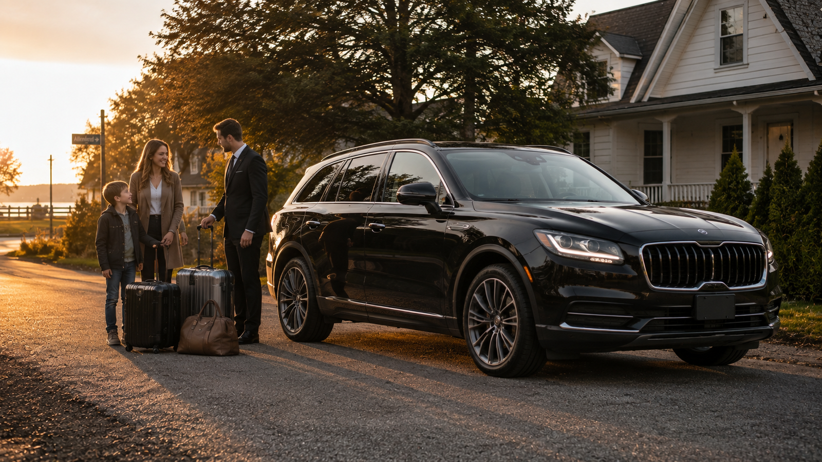 Executive airport SUV waiting for a passenger in Allenford, Ontario