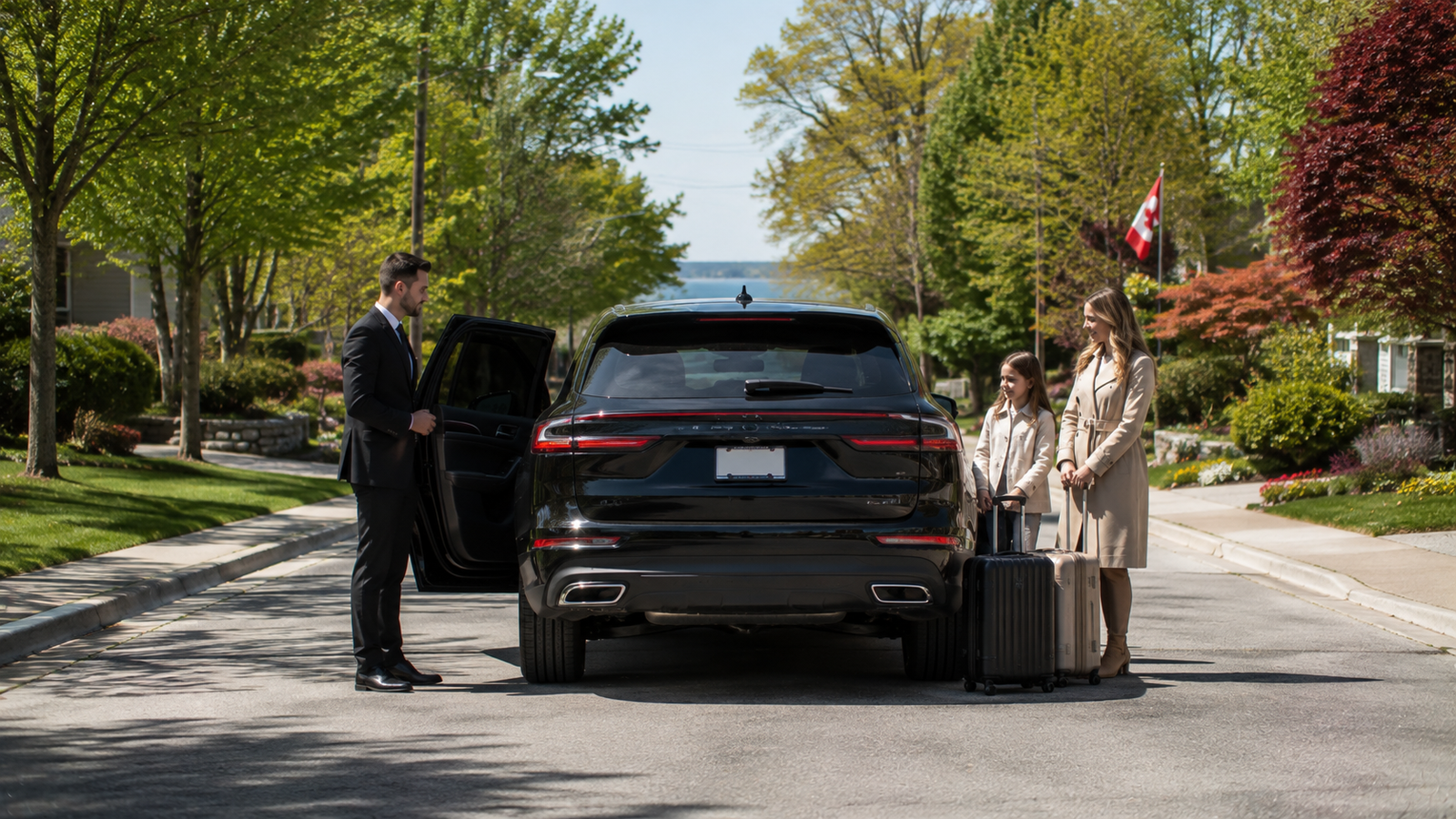 Executive airport SUV waiting for a passenger in Beamsville, Ontario