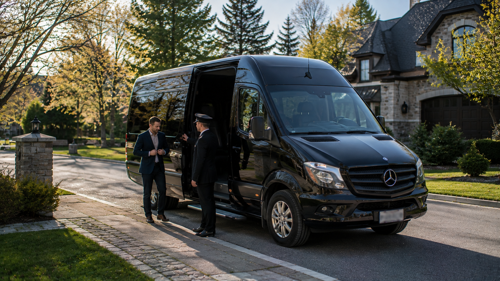 Chauffeur loading luggage into an airport limo in Carlton Place, Ontario
