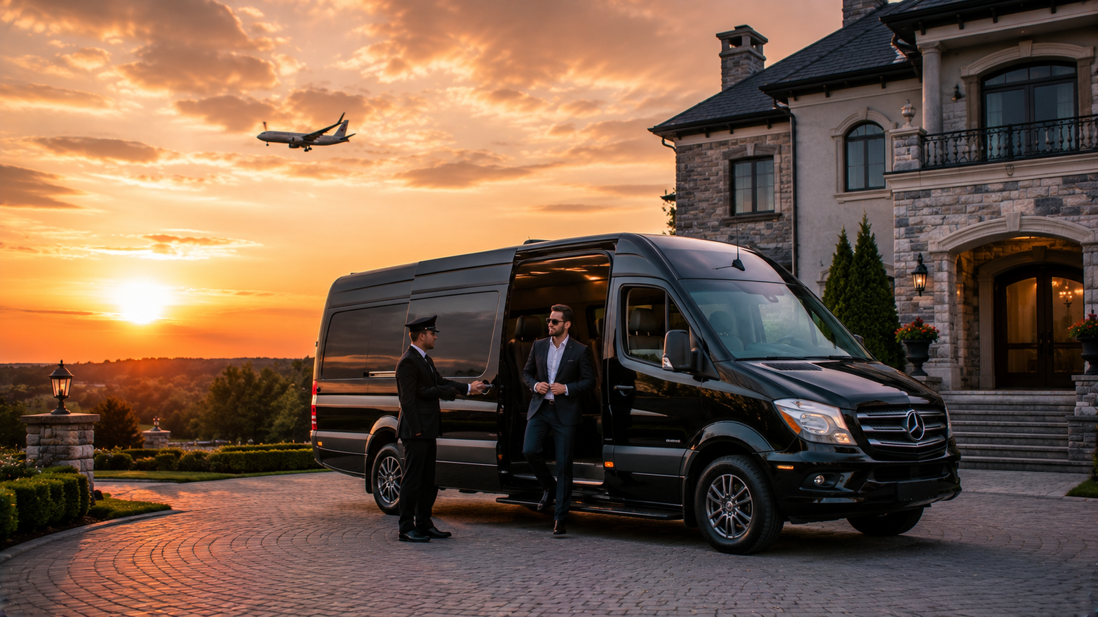 Chauffeur loading luggage into an airport limo in Flesherton, Ontario