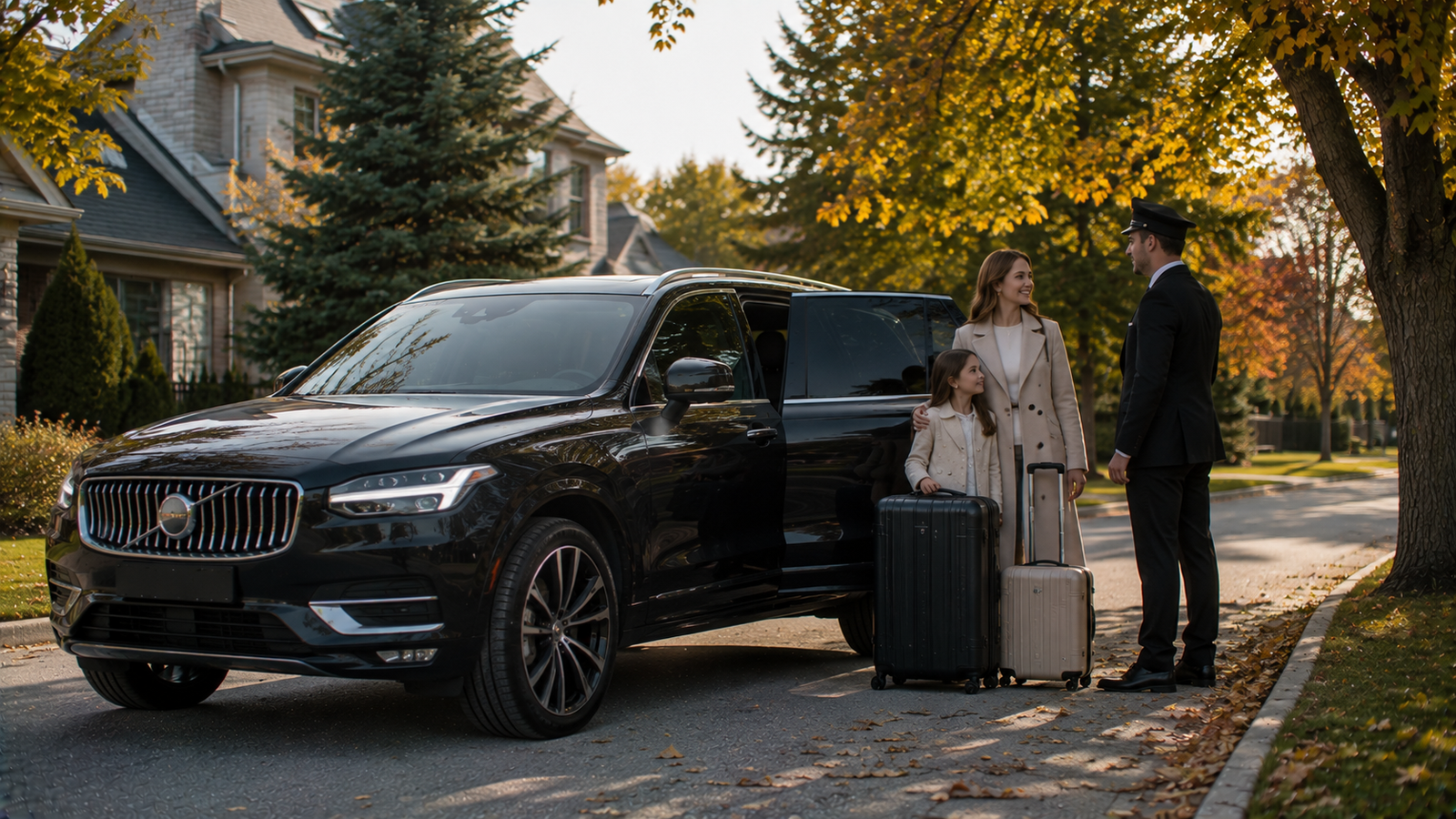 Executive airport SUV waiting for a passenger in Gormley, Ontario