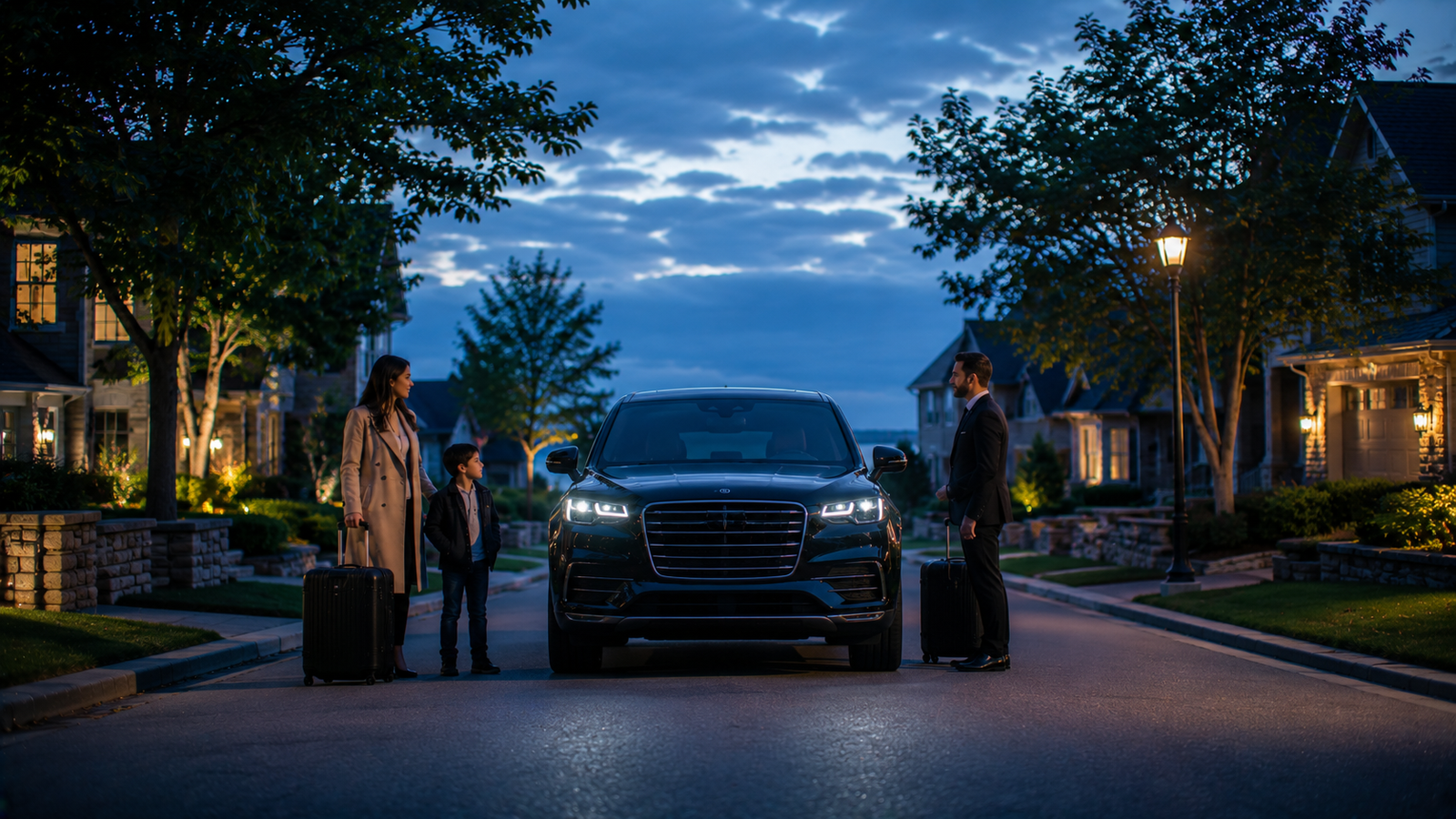 Executive airport SUV waiting for a passenger in Innisfil, Ontario