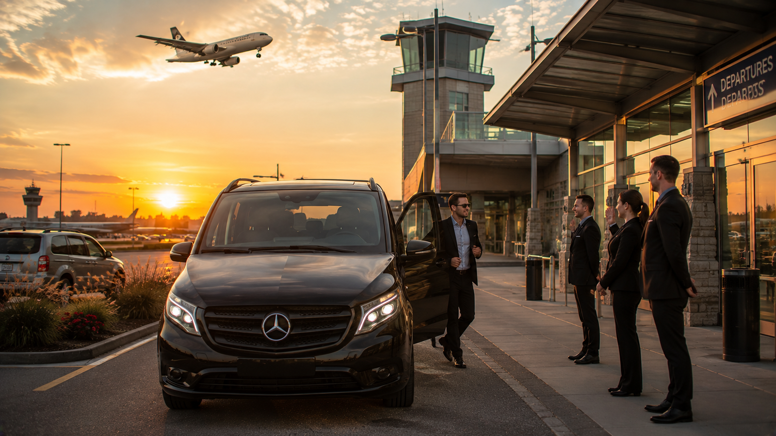 Chauffeur loading luggage into an airport limo in Kincardine, Ontario