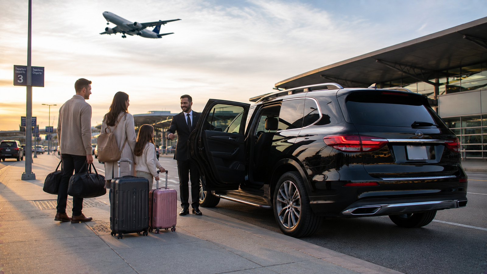 Executive airport SUV waiting for a passenger in Oakville, Ontario