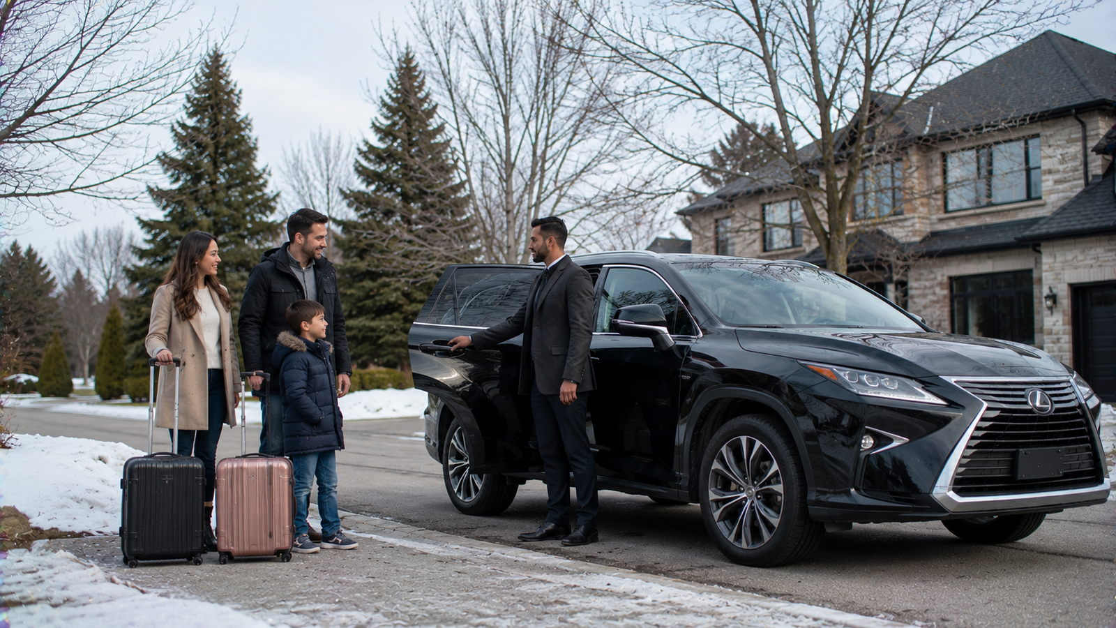 Executive airport SUV waiting for a passenger in Pickering, Ontario