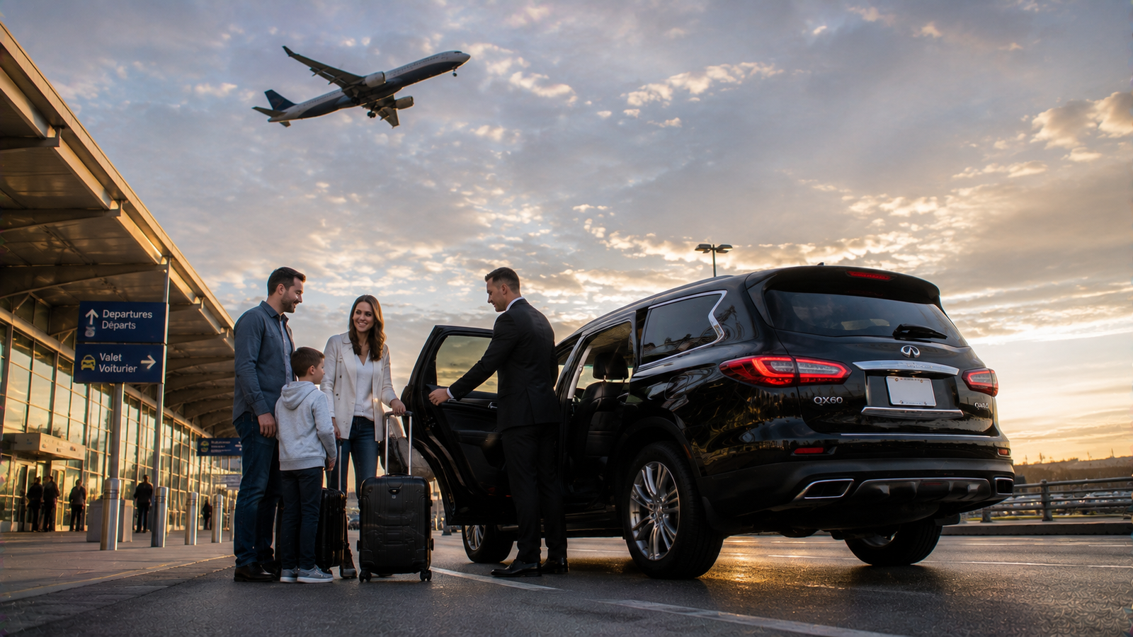 Executive airport SUV waiting for a passenger in Wainfleet, Ontario