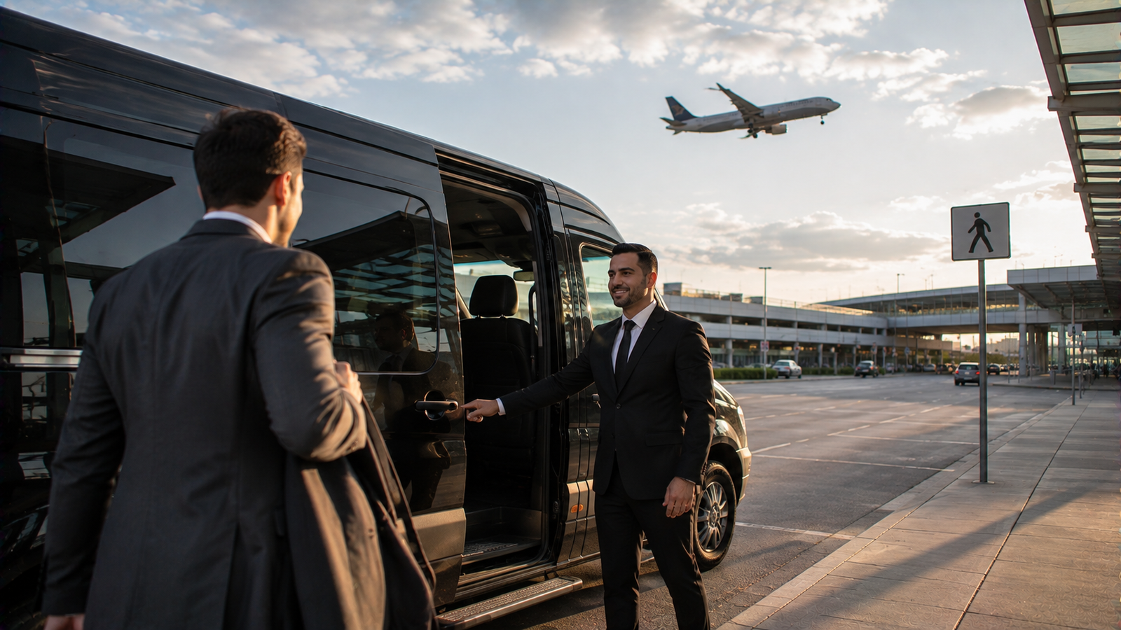 Chauffeur loading luggage into an airport limo in Whitby, Ontario